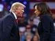 polymarket Trump and Harris shake hands at first debate?